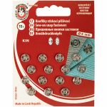 Кнопка пришивная металл ⌀8 мм, 15 шт, никель, KOH-I-NOOR 10 (KIN1000 №1/2)