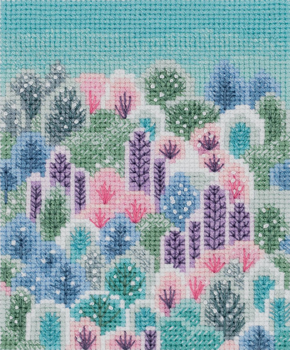 Набор для вышивания нитками Klart, Пушистая зима