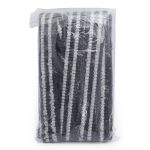 Тесьма с пайетками лампасная 3,5см / 14,63м (черный), 3AR070