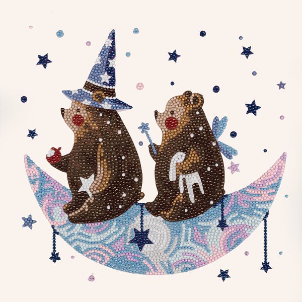 Алмазная (кристальная) мозаика Фрея, постер Верхом на луне, 30х30 см