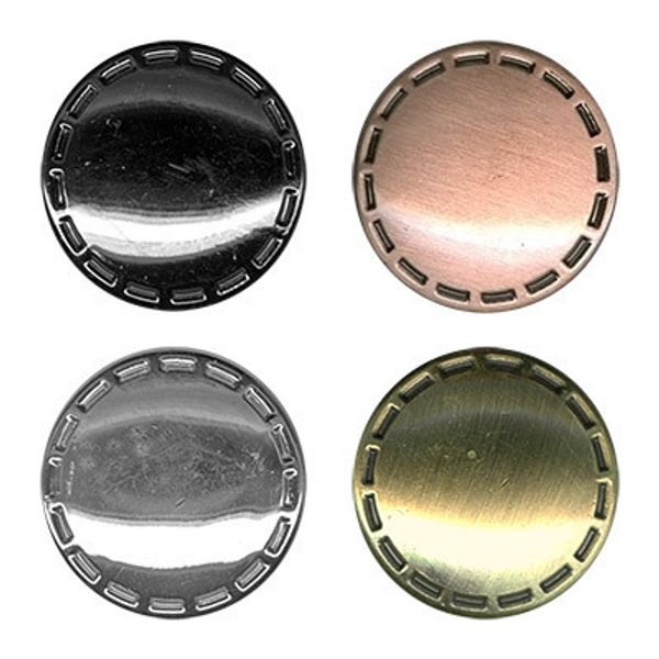 Пуговицы джинсовые 17 мм, 24 шт, 06 черн.никель, Micron BJ 007