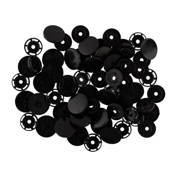 Кнопка рубашечная установочная пластик ⌀15 мм, 15 шт, 002 чёрный, Micron POM-15