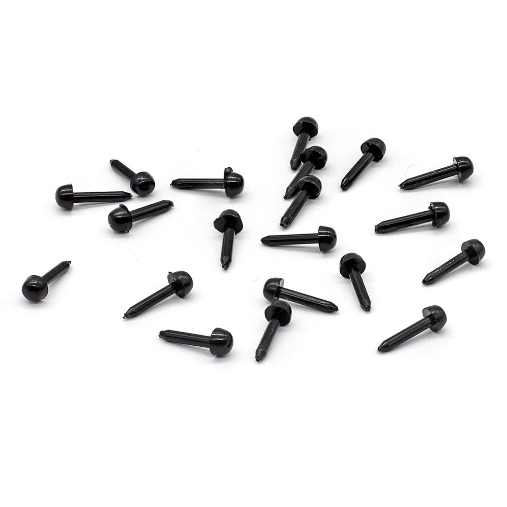 Глаза для кукол и игрушек пласт. 3,5мм*11мм, 20 шт, черный