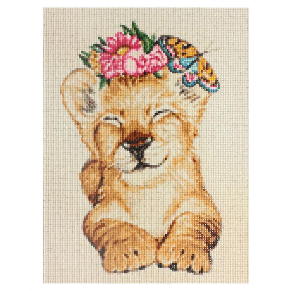 Алмазная (кристальная) мозаика Cristyle Cr 340014, Львенок, 30х40см