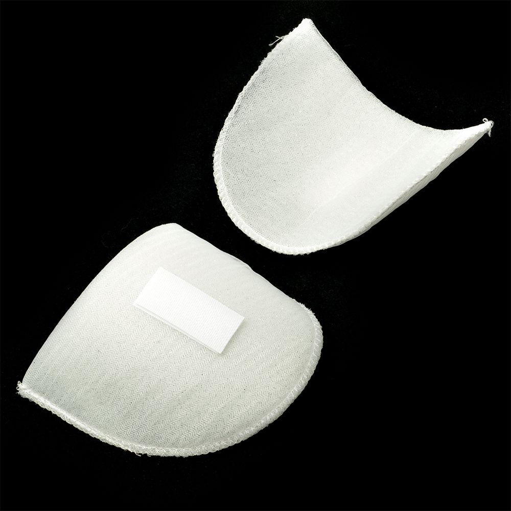 Плечевые накладки (подплечники) втачные на липучке 100х145х10 мм, Вк-10 белый, 10 пар