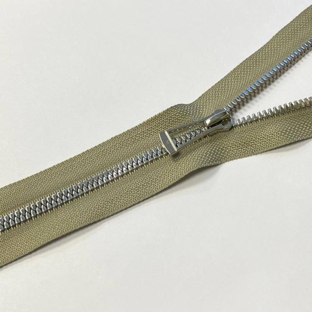 Молния трактор Т5 (5 мм) 1 зам., разъем., 75 см, никель D172 металлик, Mzipp Premium, 5 шт