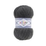 Пряжа Alize (Ализе) Lana Gold 800 / уп.5 мот. по 100 г, 800м, 182 средне-серый меланж