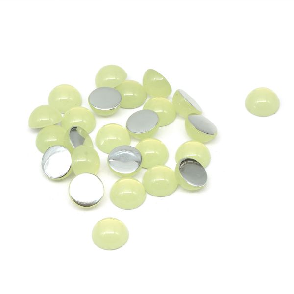 Полубусины пластиковые, желейные, полупрозрачные в цвете, 8мм, 25 штук, Astra&Craft (J34 св.салатовый)