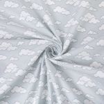 Ткань для пэчворка Peppy Молочные сны фланель, отрез 100х110 см, 175 г/м², МС-21 серый, Peppy