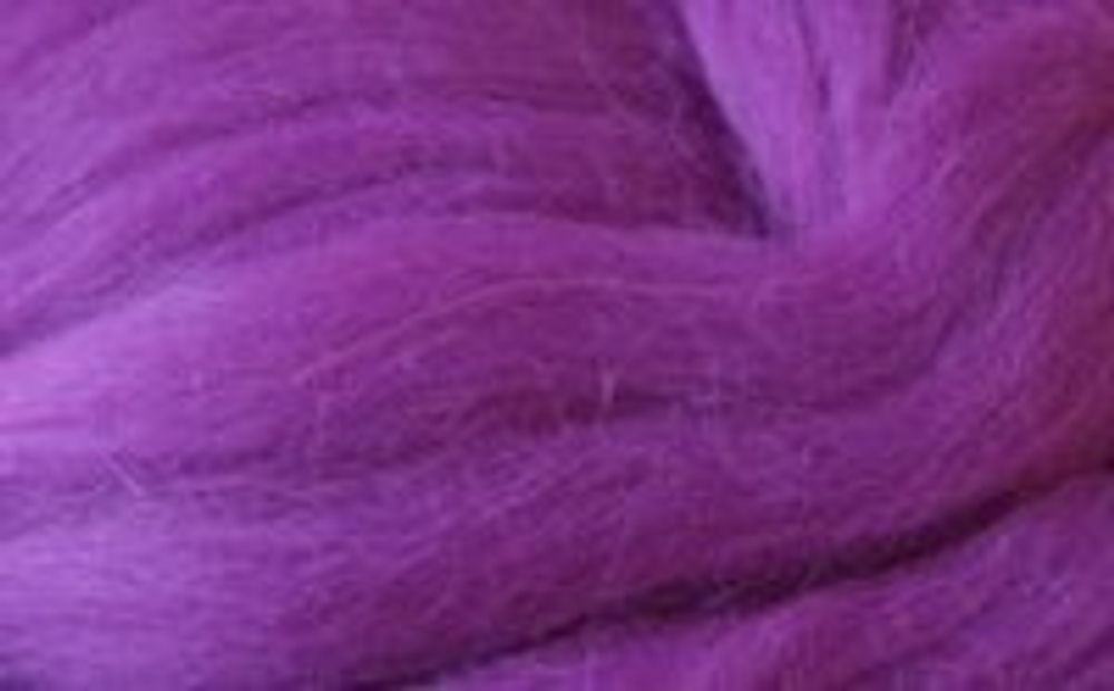 Шерсть для валяния Пехорка Гребенная лента тонкая 1х50 г (до 23 мкр), 078 фиолетовый