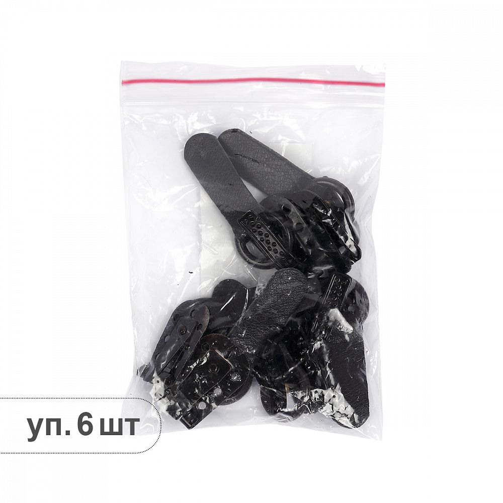 Крючок шубный TBY 50 мм, TBY-0122, цв. черный уп. 6 шт