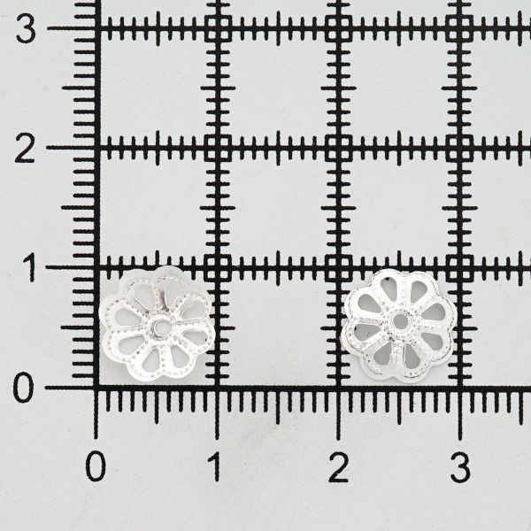 Шапочка для бусин, 10мм 50 шт/упак, Astra&Craft (Серебро), 4AR198