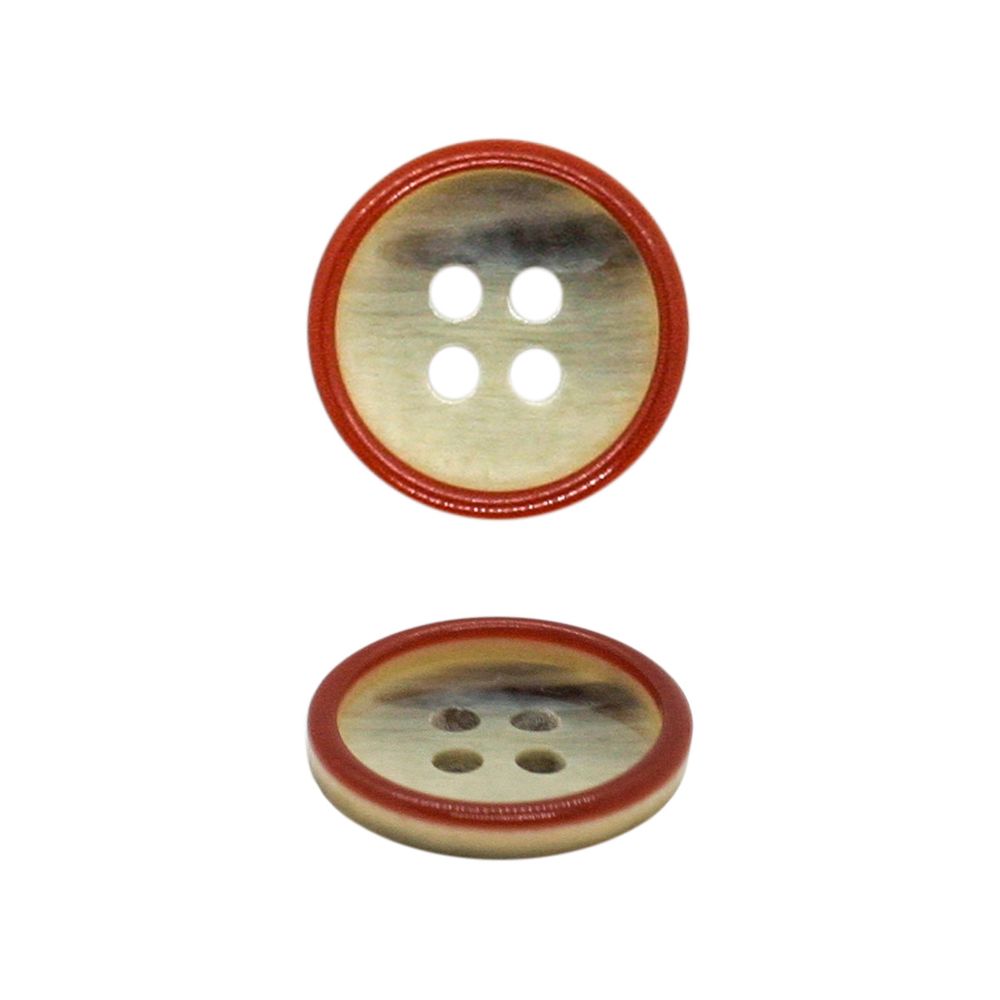 Пуговицы 4 прокола 24L, (col.E (красный)) CB, 72 шт