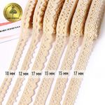 Набор вязаного кружева Kruzhevo №4 цв.молочный (6 дизайнов по 2м)