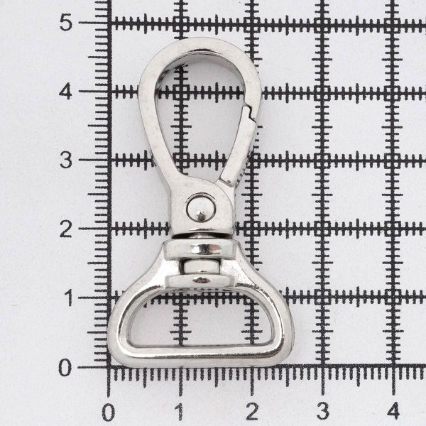 Карабин металл 20.0 мм (47х25 мм), никель, 10 шт