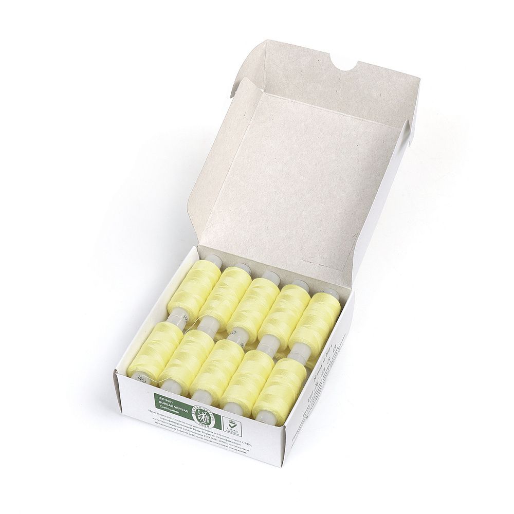 Нитки армированные ПНК им.Кирова 45ЛЛ, бытовые, 200 м / 20 кат., 0202 бл.желтый