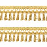 Бахрома отделочная 50.0 мм / 25 метров, кисти, а710 т.золотистый /TOS/