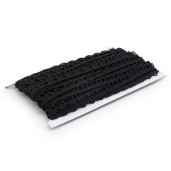 Тесьма с эластичными петлями 13мм / 18,29м (черный)