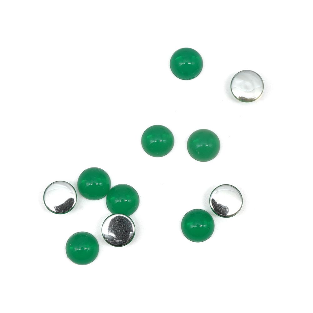 Полубусины пластиковые, желейные, полупрозрачные в цвете, 8мм, 25шт/упак, Astra&amp;Craft (J6 т.зеленый)