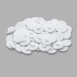 Пуговицы на ножке 36L (23мм), пластик (White (белый матовый)), 72 шт, CN K-33