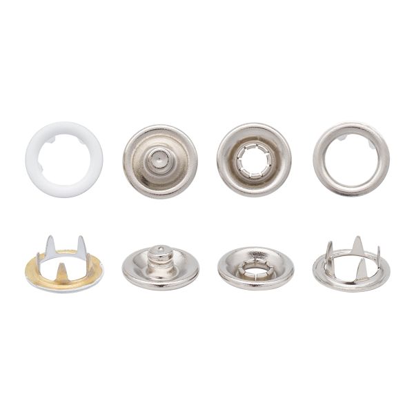 Кнопка рубашечная (джерси) открытая ⌀9.5 мм, 72 шт, латунь, белые