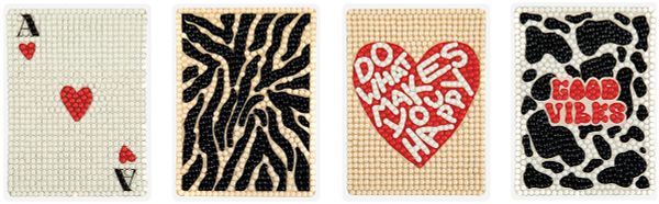 Кристальная (алмазная) мозаика Фрея ALVM-400, набор магнитов, Микс в стиле LOVE, 7.5х10 см