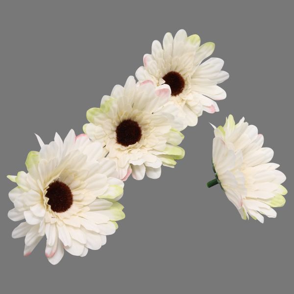 Цветы искусственные декоративные 7,5см, 4 шт в упак, 2 белый