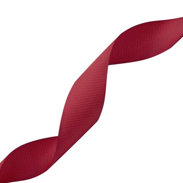 Лента репсовая (в рубчик) 25.0 мм, 028 т.красный, уп.18,28 м