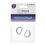 Полукольцо литое металл внутр. 15 мм, 10 шт, 04 никель, Gamma GHR-15