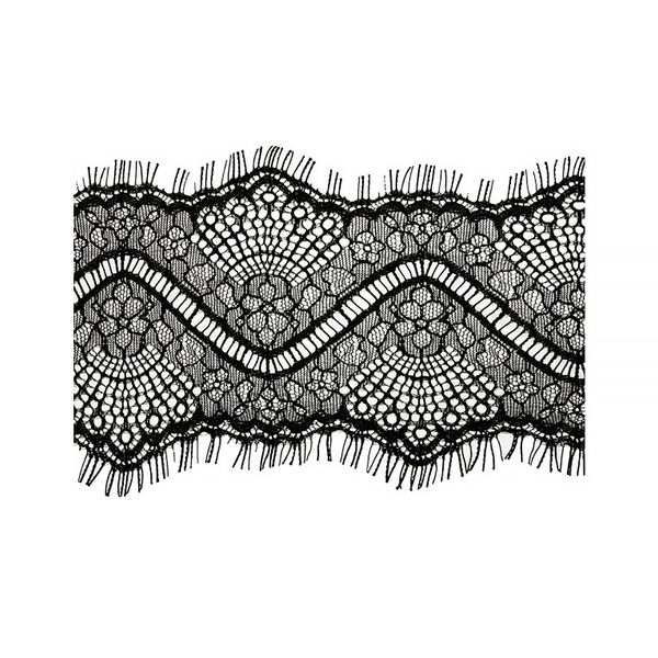 Кружево шантильи (реснички) 100 мм / 5х3 м, черный, Blitz LCE-33SH