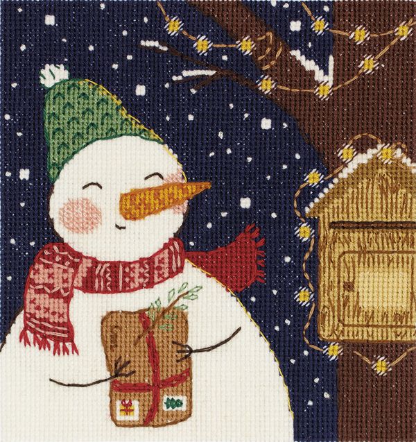 Набор для вышивания нитками Panna OT-7450, Открытка. Лесная почта, 11.5х12 см