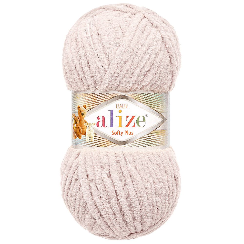 Пряжа Alize (Ализе) Softy Plus / уп.5 мот. по 100 г, 120м, 599 ванильный