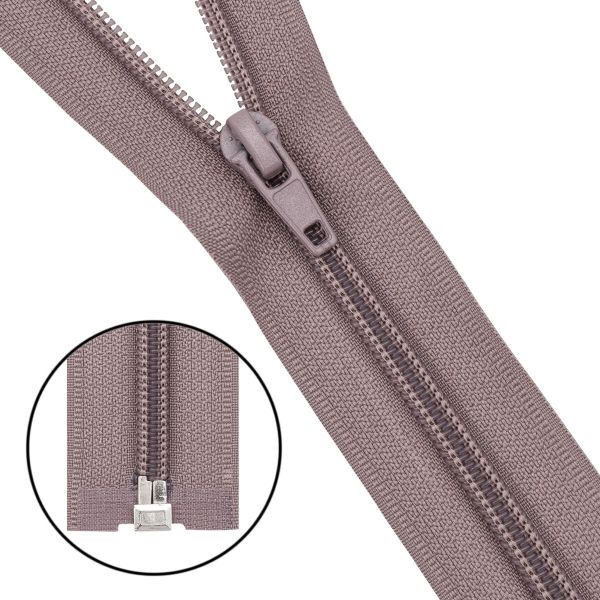 Молния спираль (витая) Т5 (5 мм) 1 зам., разъем., 75 см, 327 кофейный, 10 шт