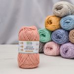 Пряжа Вязь Детская хлопковая / уп.6 мот. по 50 г, 130 м, 001 белый