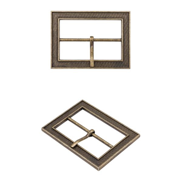 Пряжка ременная металл 40 мм, прямоугольная, бронза, 1 шт, MT-1851