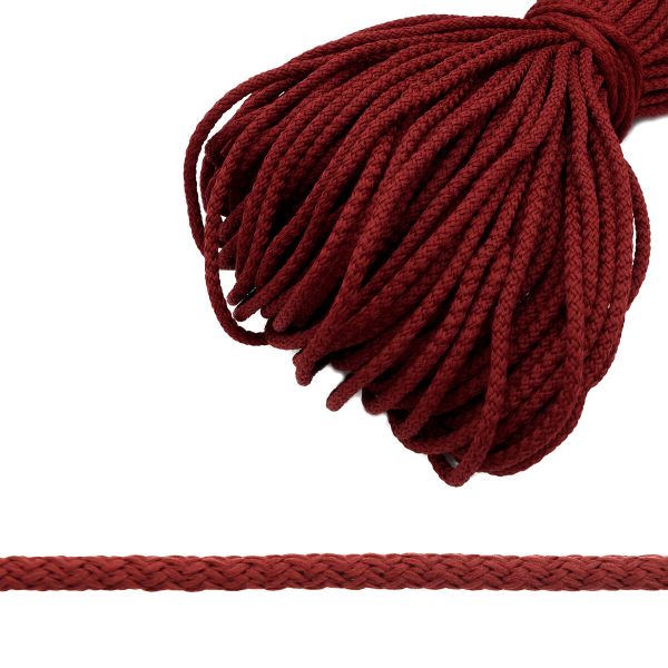 Шнур плетеный ⌀4.0-5.0 мм / 100 метров, 008 бордовый