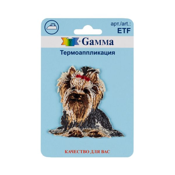 Термоаппликация №03, 1 шт, 01-325 Собака 5.8х5.5 см, Gamma ETF