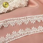 Кружево гипюр (плетёное) 15 мм 0098 цв.01 белый уп.27м, Kruzhevo