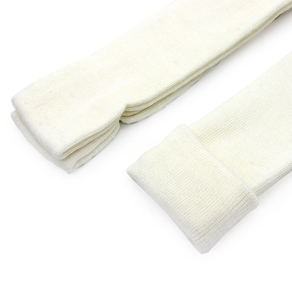 Манжеты трикотажные рукава 7.0 см / 3 метра, тонкие, 14 кл, 1х1, 301/с снежок (белый)