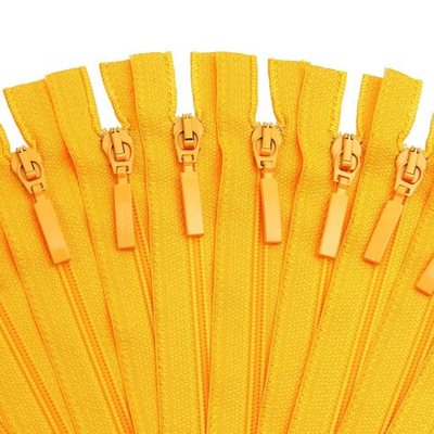 Молния спираль (витая) Arta Т5 (5 мм) 1 зам., н/раз., 18 см, цв. 506 желтый, уп.10 шт