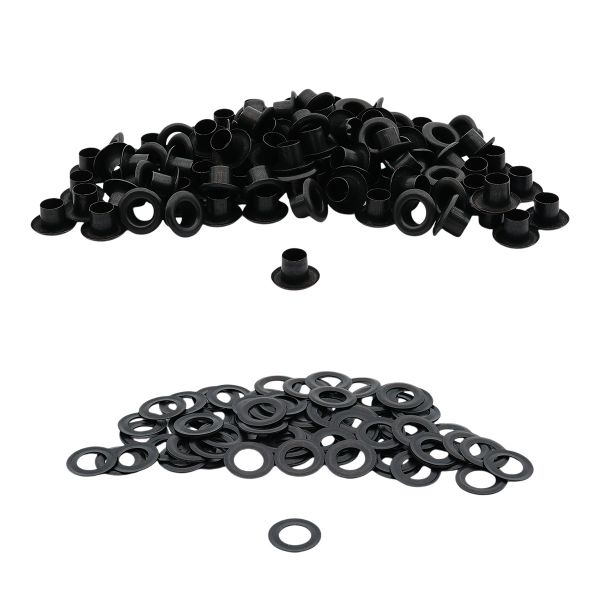 Люверсы металл ⌀_4.87 мм (внутр.), h5.66 мм (внутр.), вн. ⌀9.9 мм (внутр.), №3, сталь, оксид, 100 шт, New Star