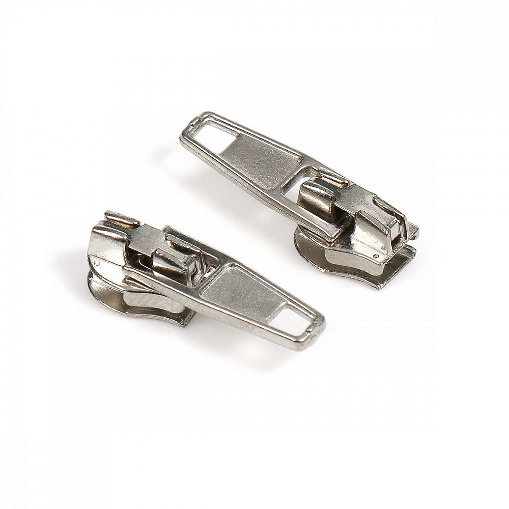 Слайдер (замок) для молнии спираль Т3 (3 мм), автомат, цв.никель уп.1000 шт Слайдер (замок) для молнии спираль Т3 (3 мм), автомат, цв.никель уп.1000 шт