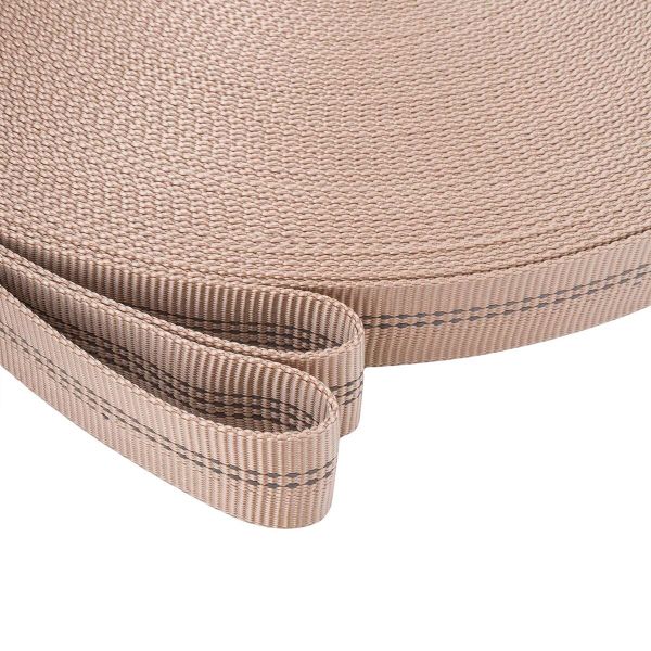 Стропа (ременная лента) 24 мм / 45.72 метра, [25.10 г/пог.м], со светоотражающими полосками, 03 бежевый, 3Al355