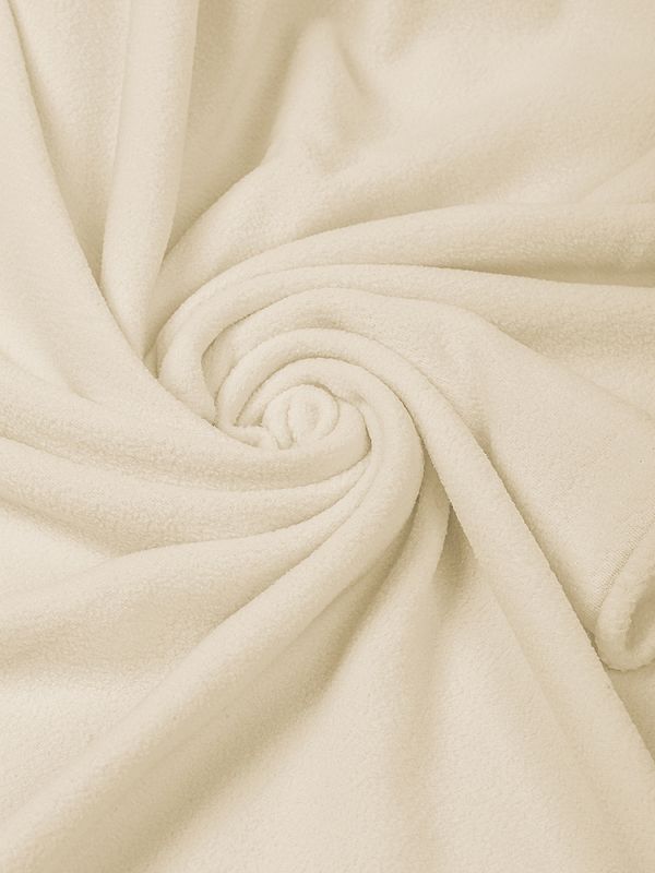 Флис 2-сторонний 190 г/м², 150 см / 2 метра, TBY-0059-103.2, цв.F103 молочный