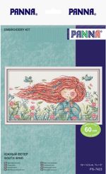 Набор для вышивания нитками Panna, Южный ветер, 19х12.5 см