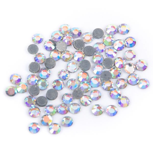 Стразы клеевые стекло 2.4 мм, 360 шт, SS08 №02 перламутровый (AB-crystal), Zlatka ZRTG-0872