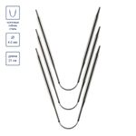 Спицы чулочные металл гибкие ⌀4.0 мм, 21 см, никель, Gamma KNF-3