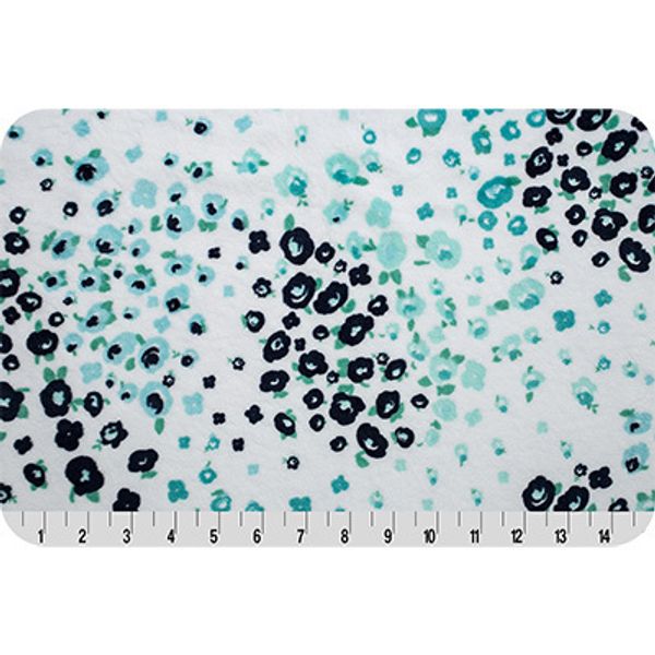 Плюш (ткань) Peppy Mockingbird Cuddle 440 г/м², 48х48 см, floral fields aruba