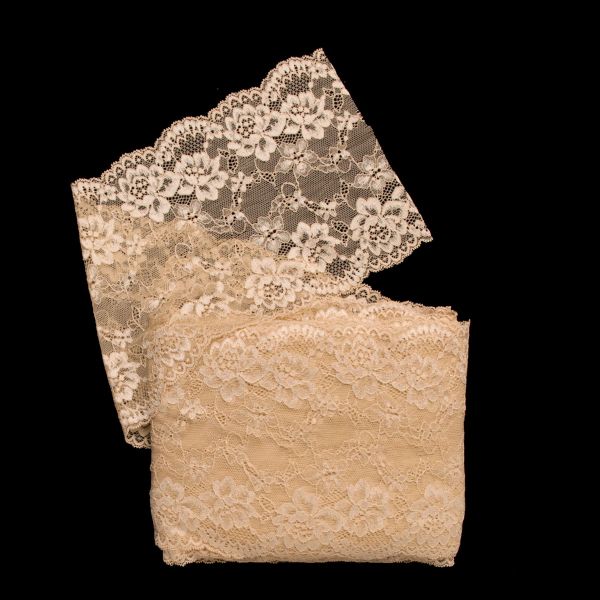 Кружево бельевое эластичное 180 мм / 13.72 м, цв. C180 телесный