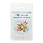 Игольница магнитная 5.6 см, №07 Корги с птичками, Gamma BEM